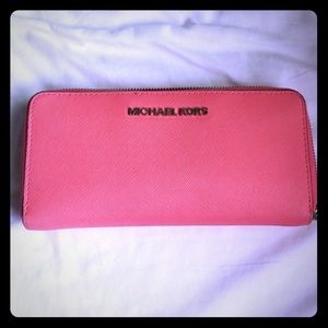 Peachy pink Michael Kors wallet